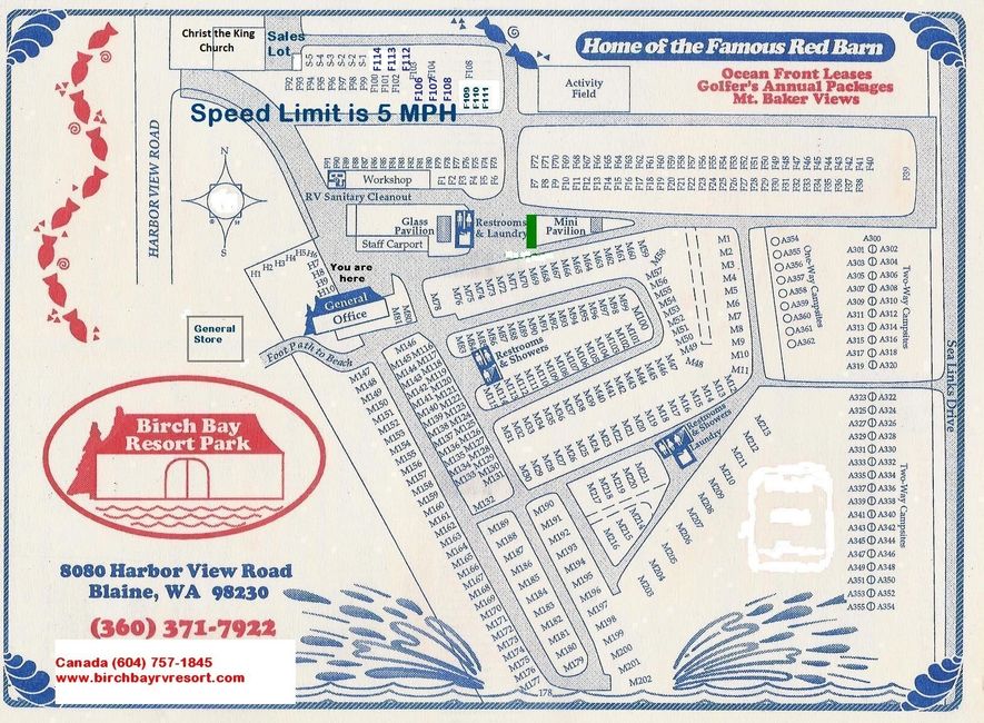 Resort Map of Birch Bay
